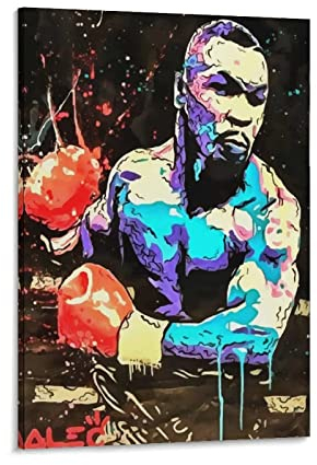 Enartly Leinwand Bilder Mike Tyson 6 Maestro di boxe per il soggiorno Home Decor Boy Gift 30x50cm Senza Cornice