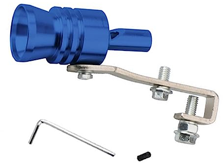 Turbo sound,Turbo sound whistle,Auspuff Sound Booster Pfeife,Für Turbolader pfeifen Im Auto,Universal Turbo whistle Soundgenerator Tuning - Auspuffpfeife für Endrohre,Simulator-Pfeife Größe L(blau)