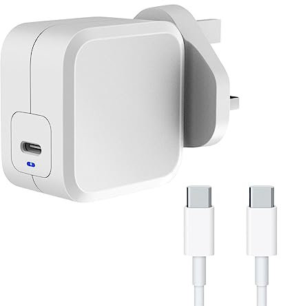 AJPARTS UK for mac book pro 87W USB-C Power Adapter for mac book Pro 13/15 Inch, for mac book air After 2018 with USB C to USB C Cable