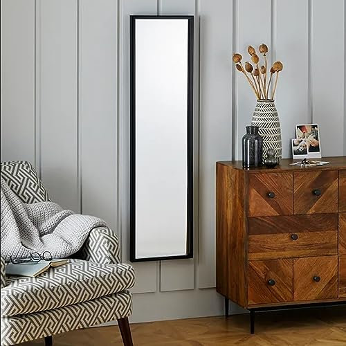 DEENZ Full Length Mirror Rectangular Shape 120 X 30Cm Both Way Hanging Mirror For Dressing, Bedroom, Living Room Home Décor (Black)