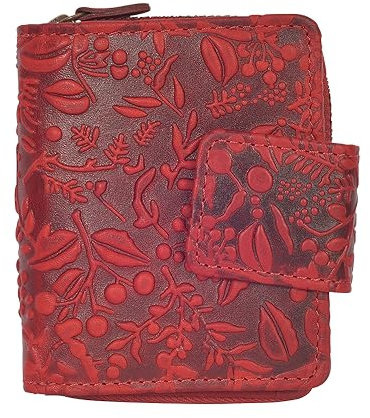 Hill Burry Damen Leder Portemonnaie I Geldbörse I Brieftasche | Geldbeutel Wallet Portmonee mit RFID Schutz aus hochwertigem naturgegerbtem Leder