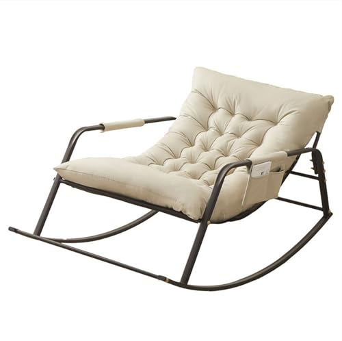 Wohnzimmer-Lounge-Stuhl, Kinderzimmer-Glider-Rocker-gepolsterte Schaukelstühle, Schaukelstuhl Mit Fußstütze, Moderner Gepolsterter Schaukelstuhl Mit Hoher Rückenlehne, Sessel