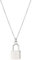Einzelstück® Halskette mit Schloss Anhänger 925 Silber I personalisierbar mit Gravur I 925 Sterling Silber I Damenkette I Silberkette Collier Love Lock (Silber)