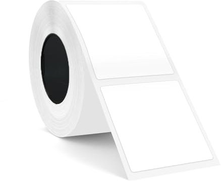 SUPVAN KATASYMBOL T50M Pro/Plus Etikettenband Papier, Wasserfeste Etikettenfür Heim, Schule, Büro, 40 mm x 40 mm, 180 Etiketten/Rolle, Schwarz auf Weiß