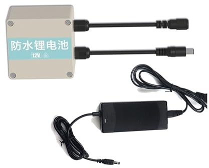 SSCYHT 12V 6Ah 12Ah 15Ah 21Ah 24Ah 33Ah 42Ah Rechargeable Battery with BMS + Waterproof Box 12 Volts Replacement Lithium-ion Battery for Surveillance Security Battery,12V,6Ah A