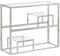 CIADAZ Konsolentisch Silbern Edelstahl und Hartglas, Beistelltisch, Sideboard Wohnzimmer, Flur Möbel, Couchtisch, Regal Wohnzimmer, Wohnzimmer Tisch - 350009