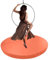 Pole Dance Matte 1/2/4 Zoll Dickes Crashpad für Aerial Lyra-Reifen, Crashmatte für Zuhause, Wohnung, Bar, Fitnessstudio, Tanzstange, Zusammenklappbare Yoga-Stripping-Stange mit Kollisionsschutz(Orange