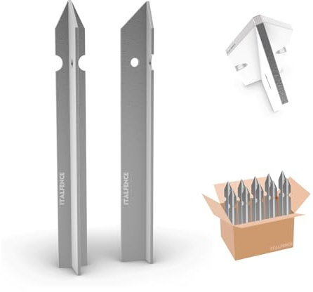 Italfence - T-Profil Zaunpfosten für Maschendraht Drahtzaun, verzinkt (verschiedene Höhen) [H 150cm, 30x30x3mm, 10 Stück]