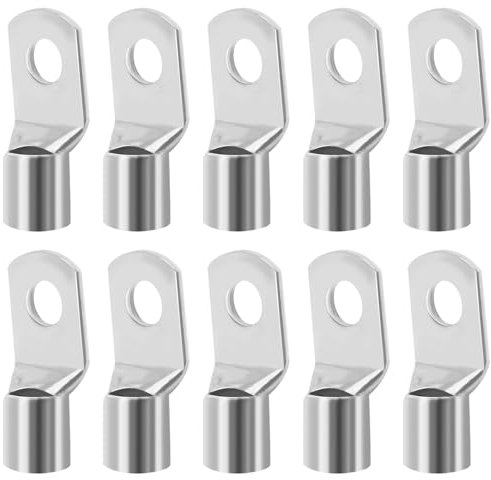 10 Stück Rohrkabelschuhe 50 mm² M8 Unisolierte SC Kabel Verbinder kabelschuhe Ringkabelschuhe