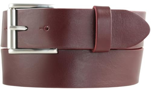 BELTINGER Jeans-Gürtel mit Rollenschnalle aus Vollrindleder 4 cm | Hochwertiger Leder-Gürtel für Herren 40mm | Herren-Gürtel made in Italy