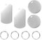 LONZIKP 4 Stück Edelstahl Anhänger Blanko Rohlinge Dog Tags Stanzen Rohlinge Hundemarken Schlüsselanhänger Beschriftbar Leere Anhänger Tags Rund DIY Making Kit