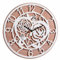 Gruppo Maruccia - Orologio da Parete in Legno Intagliato- Decorazione per il Muro - Dimensione 30 cm (Rose e Cuori)