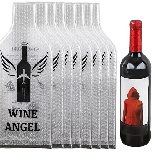CXAFQ 8-Pack Portable Wine Bottle Protective Sleeve, Resealable Leak Proof Alcohol Packing Material for Airplane, Travel are Perfect for Packing Wine, Spirits, Liquor, Olive Oil, Or Bottled Perfume