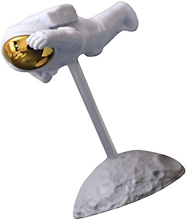 Amosfun Kreative Astronautenfigur 1 Stück Gold aus Kunstharz für Deko