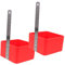 DOITOOL 2pcs Box Spirit Level Ruler Box Square Plate for Level Self Leveling Cement Kit Plier Meter Stick Plate for Tools Floor Construction Gadgets Wall Level Grout Machinist Plastic Red