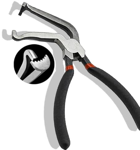 Elektrische Trennzange, 37980 lange Zange zum Entfernen von Zündkerzen, Auto Elektrozange,Zange zum Trennen von elektrischen Steckern für Kraftfahrzeuge, Schlauchklemme für Rohre (Curved)