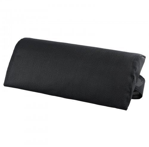 Rieoany Liegestuhl Kopfkissen, Lounge Kissen, Klappbares Kopfkissen für Verschiedene Stühle, Hochwertige Schaumfüllung, Verstellbares Gummiband, 35x17x6 cm, Schwarz