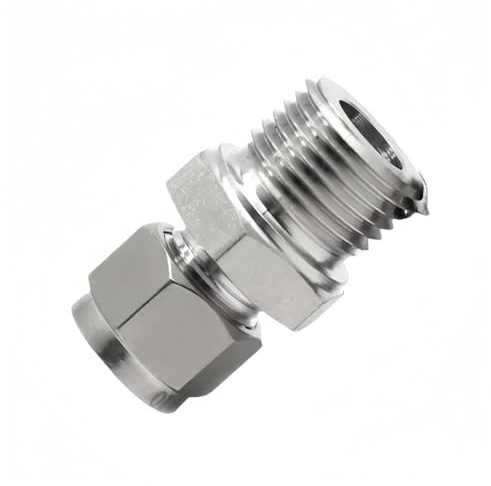 Raccord union à double bague de compression en acier inoxydable 304 for tubes de diamètre extérieur 6-14 mm | Connecteur métallique monobloc for raccords sécurisés(12mmx1/2inch)