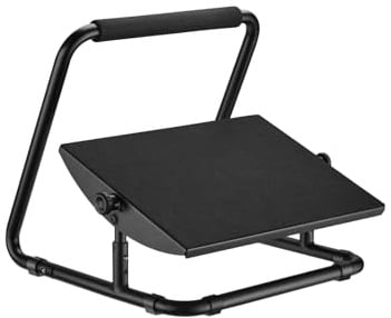 MAXMOUNT Verstellbare Fußstütze mit Neigefunktion – Ergonomisches Fußstütze für Schreibtisch, Metall & Textil, Schwarz