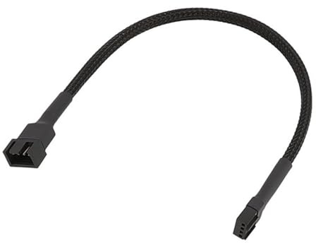 Elnwnnkc Cavo per ventola a 4 pin da 1 a 1 2 3 vie splitter nero manicotto prolunga connettori per ventola per case computer