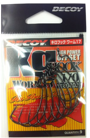 Decoy Worm 17 KG High Power Offset Worm Hooks Size 1/0 (8023)