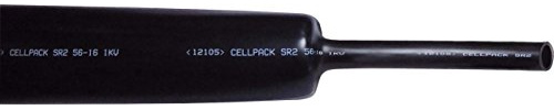 Cellpack SRH2 4010311009285 Heat Shrink Tube 56-16/1000 Black with Adhesive in 1 m Absch