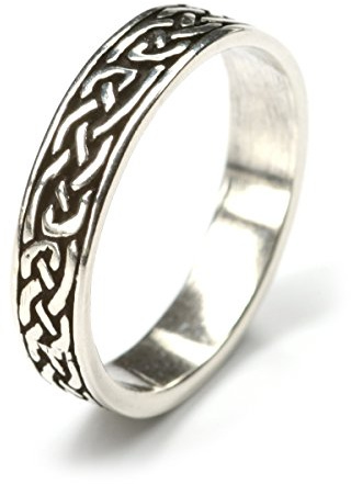 Drachensilber keltischer Ring 925 Silber Bandring Herrenring Damenring Silberring Ringschiene 5mm Gr 56