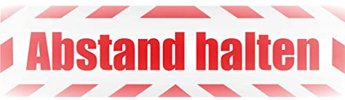 INDIGOS UG - Magnetschild Auto Abstand halten mit Rahmen 30 x 8 cm reflektierend - Magnetfolie LKW Truck Transporter Baustellenfahrzeug Firmenwagen - flexibel abnehmbar, wetterfest