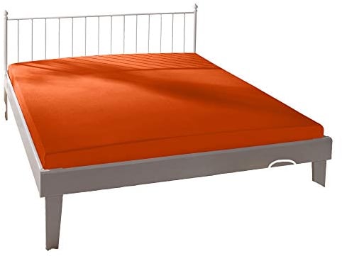 Bassetti Spannbettlaken Uni O1/893 Apricot Baumwolle/Elastan, Maße: 180cm x 200cm, 200cm x 220cm, 9235189
