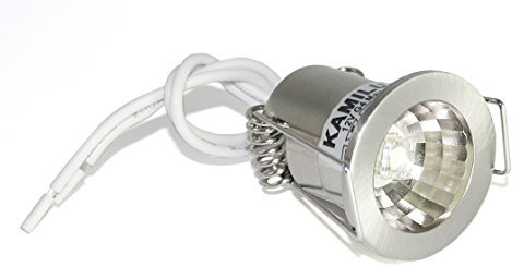 Kamilux 10 x LED Sternenhimmel 12Volt LM Innen, Edelstahl-gebürstet, 0.5W GU4 Warm-weiß, 3000k, 17Lumen, LED-Trafo