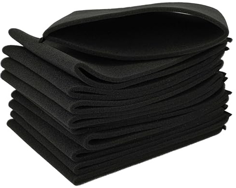 vhbw 10x Staubsaugerfilter kompatibel mit Einhell RT-VC 1420 | RT-VC 1600 E, RT-VC 1525 SA, RT-VC 1500 WM Staubsauger - Schaumstofffilter Schwarz