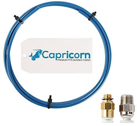 Sovol Authentisch Capricorn Bowden PTFE Schlauch Blau schlauch XS 1 Meter mit PC4-M6 Pneumatik-anschlussstücke und PC4-M10 Verbinder für 3D-Drucker 1,75 mm Filament