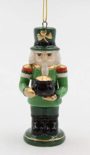 Cosmos Gifts 10717 Irischer Nussknacker Orament, Weiß