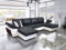 Ecksofa mit Schlaffunktion Espanya U 330 cm x 158 cm - Wohnlandschaft U-Form - XXL Sofa mit 2 Bettkasten - Schlafsofa - Schwarz/Weiß - Kunstleder oder Stoff - Modern 19