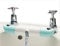 Adaptor for Sinks with Separate TAPS, for Mixing hot and Cold Water in Kitchen & Bathroom. This Connector Helps Save Water (Aquamarine)