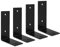 STARVAST 4 Pcs Heavy Duty Shelf Brackets, 125 x 85 x 45mm L Shape Right Angle Shelf Brackets, 90 Degree Angle Wall Mounted Shelf Supporter Bracket Frame, Black