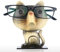 Tooarts Brillenhalter in Katzenform, Halterung für Brille, Eisen, Heimdekoration, für Haus und Büro, Schwarz und Gelb
