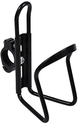 Bike Bottle Holder, Cup Holder Cages, Universal 360 Degrees Rotation Motorcycle Motorbike Water Bottle Cages Adapter For Pushchair Baby Stroller Wheelchair (Black)