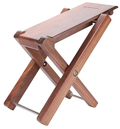 Bnineteenteam Gitarren-Fußstützen-Hocker, Verstellbarer Gitarren-Fußstützen-Pedalständer aus Schwarznussholz Zubehör Für Spielinstrumente Musikinstrumentenzubehör