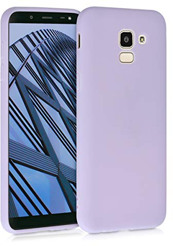 kwmobile Housse Compatible avec Samsung Galaxy J6 Coque - Housse de téléphone Protection Souple en Silicone - Lavande