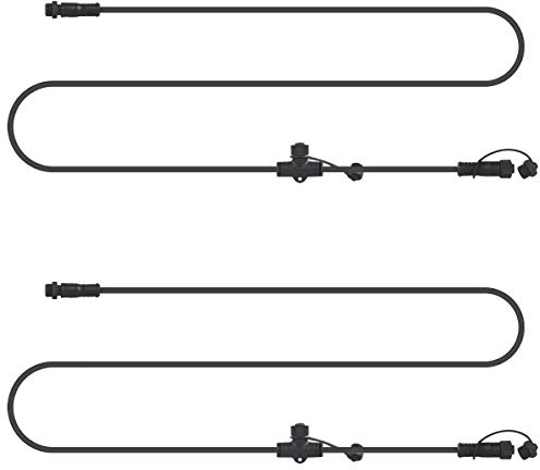 AIMHEIM 2er-Set 3M LED Gartenstrahler Verlüngerungskabel, 1in-2out Außenleuchte Verbindungskabel, IP68 Wasserdicht Gartenbeleuchtung Verlängerungskabel Gartenleuchte