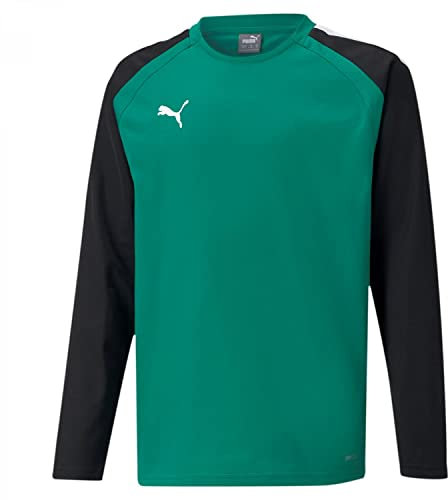 PUMA Unisex Kinder Teamliga Training Sweat Jr Sweater, Pepper Green-Puma Black, 152