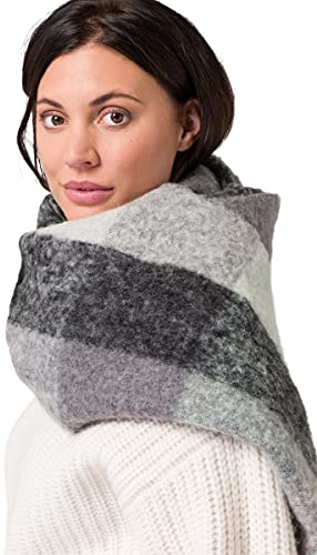 Style & Republic modischer Fashion-Schal für Damen | edler Frauen-Schal mit Check Muster | Größe 228 x 29 cm (Mint Gemustert)…