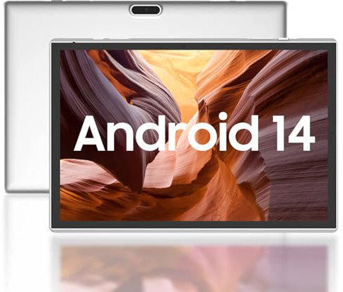 10 inch Tablet Android 14 Tablet PC, 10.1 Android Tablets DDR4 6GB RAM(4GB Expand) 32GB ROM 2MP+8MP Dual Camera WiFi-6 BT Support 1TB Expand 10 IN IPS Tab 6000mAh Battery Powerful Performance Tablets