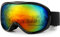 HuoBi Skibrille, Schneesportbrille Outdoor Skibrille OTG 100% UV Schutz Skibrille, winddichte und beschlagfreie Snowboardbrille für Männer Frauen Erwachsene Jugend