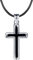 J.Endéar Kreuz Halskette Silber 925 Anhänger, Leder Kette Kreuz Choker für Damen Mädchen, Religion spirituellen Schmuck Halskette Amulett Geschenk