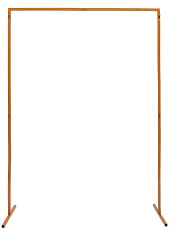 Arco per matrimonio, rettangolare, in metallo, per porta ad arco, in ferro battuto, decorazione per matrimoni, feste, eventi, decorazione (2 x 1,5 m d'oro)