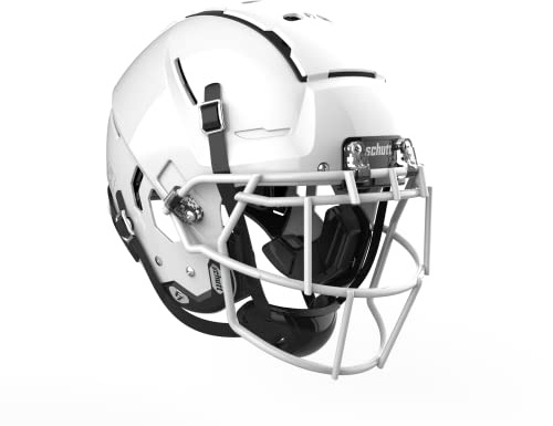 Schutt F7 2.0 Collegiate Football Helmet, EGOP NB VC Facemask Attached, Large, White