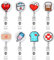 FANTESI 8 Stücke Krankenschwester Badge Halter,Retractable Badge Reels,Ausweishalter mit Clip Kreative Muster Krankenschwester Accessoires für Krankenschwestern,Ärzte,Freiwillige Geschenke