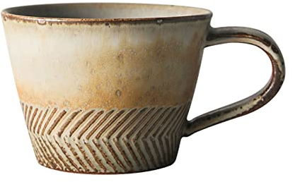 BNNP Taza Hecha a Mano de cerámica Rugosa Vintage, Taza de café con Personalidad Resistente a Altas temperaturas, Taza con Grietas